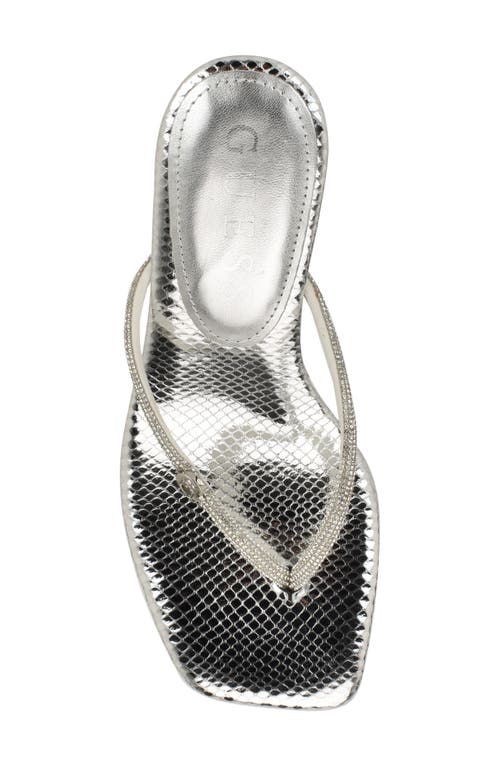 Guess Crystal Embellished Sandal In Silver