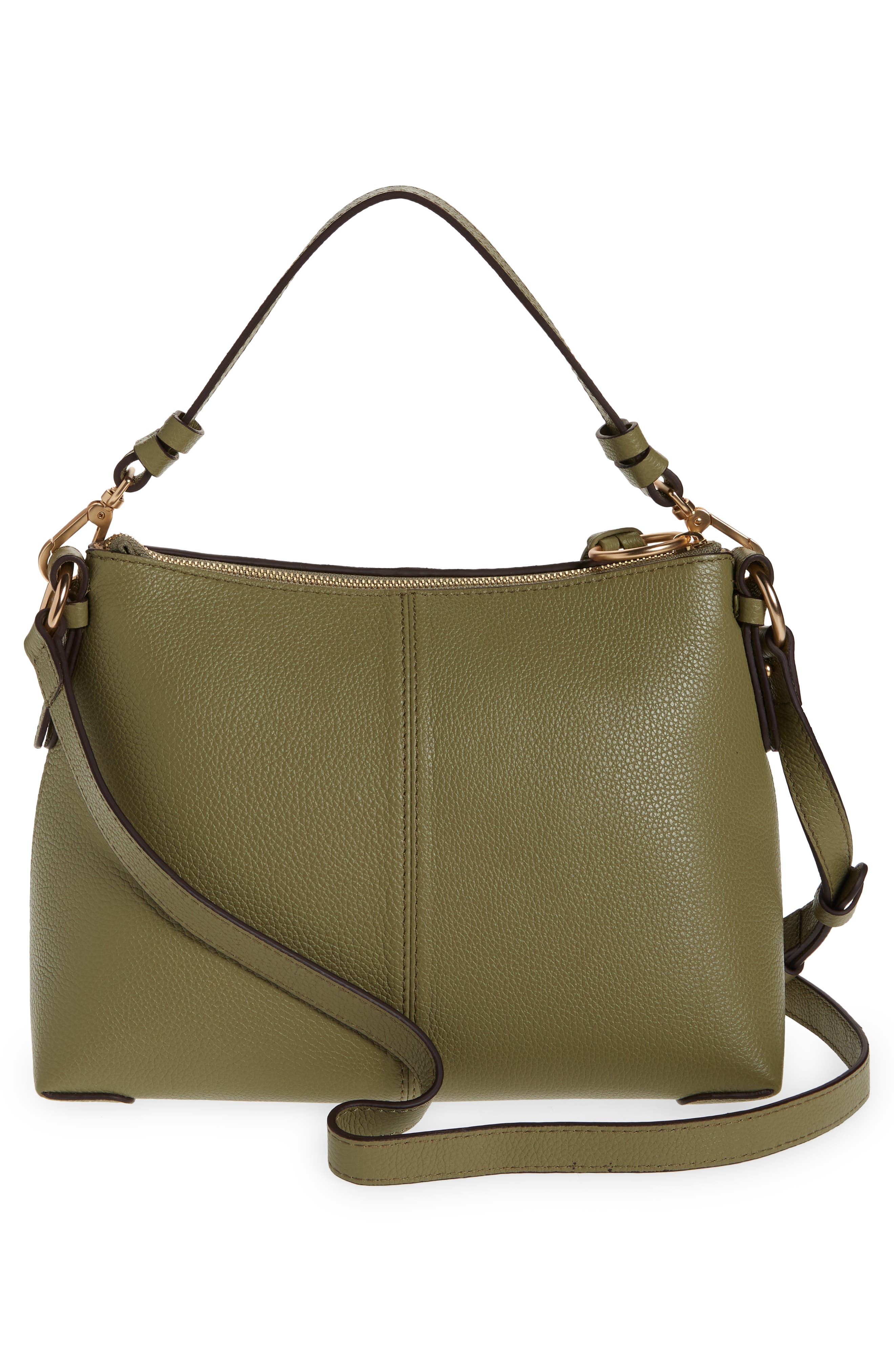 See by Chloé Small Joan Leather Shoulder Bag, Alternate, color, Aloe Green