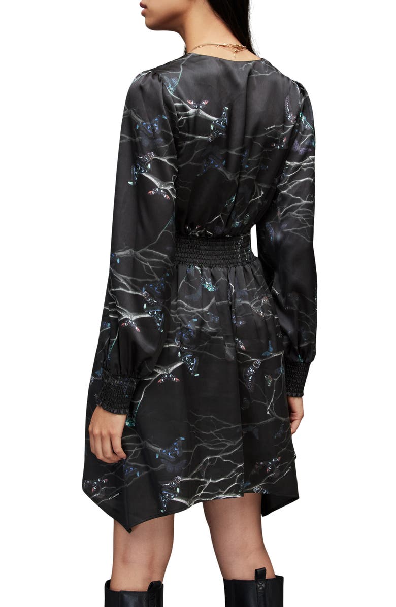 AllSaints Esta Angelica Print Long Sleeve Dress, Alternate, color, 