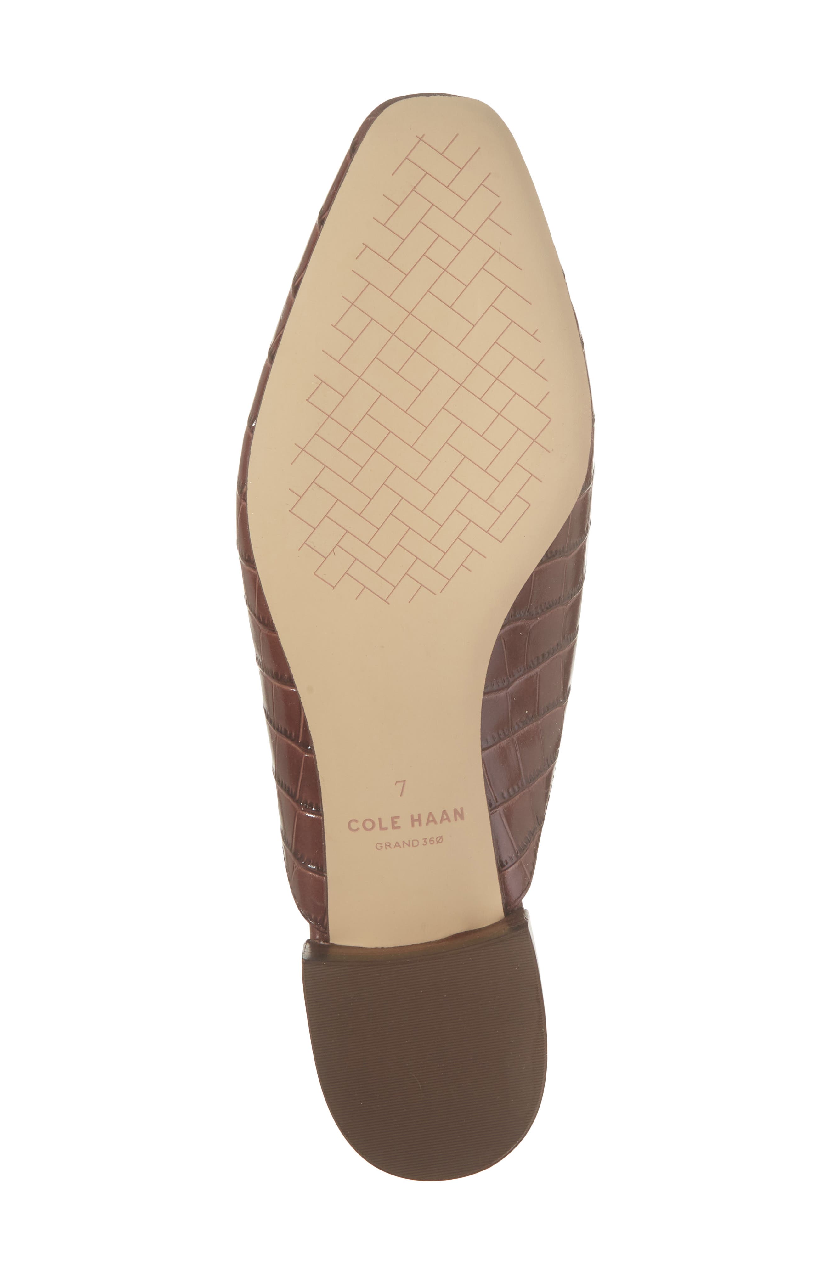 Cole Haan Pasha Bow Mule, Alternate, color, Mahogany Croc Print / Canvas