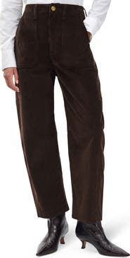 rag & bone Charlie Super High Waist Crop Barrel Corduroy Jeans