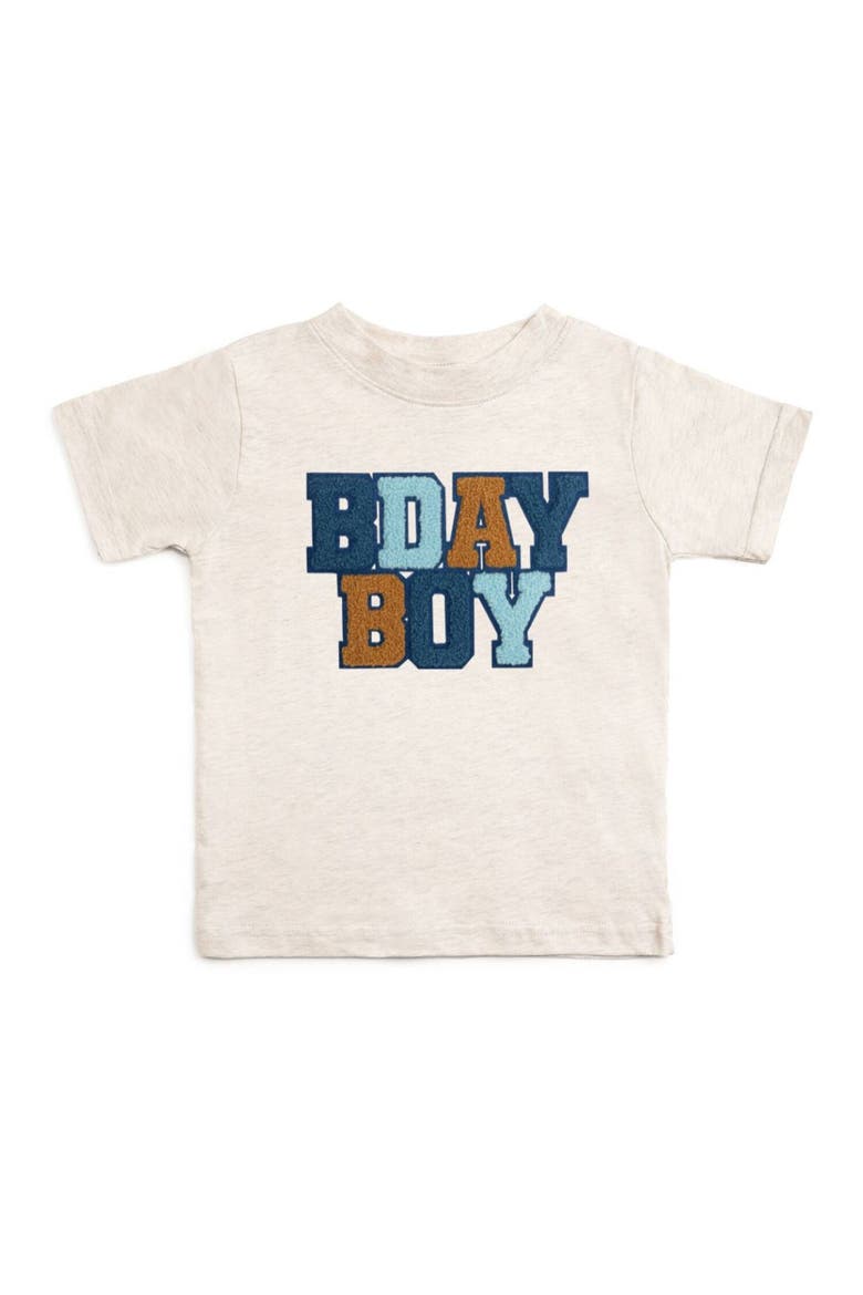 Birthday Boy Patch Short Sleeve T-Shirt, Main, color, Ash