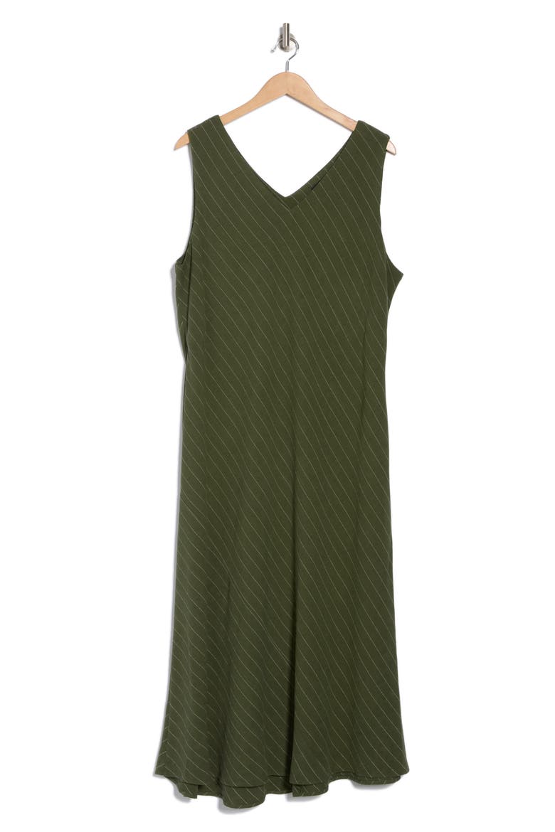 Stripe Midi Dress, Alternate, color, OLIVE