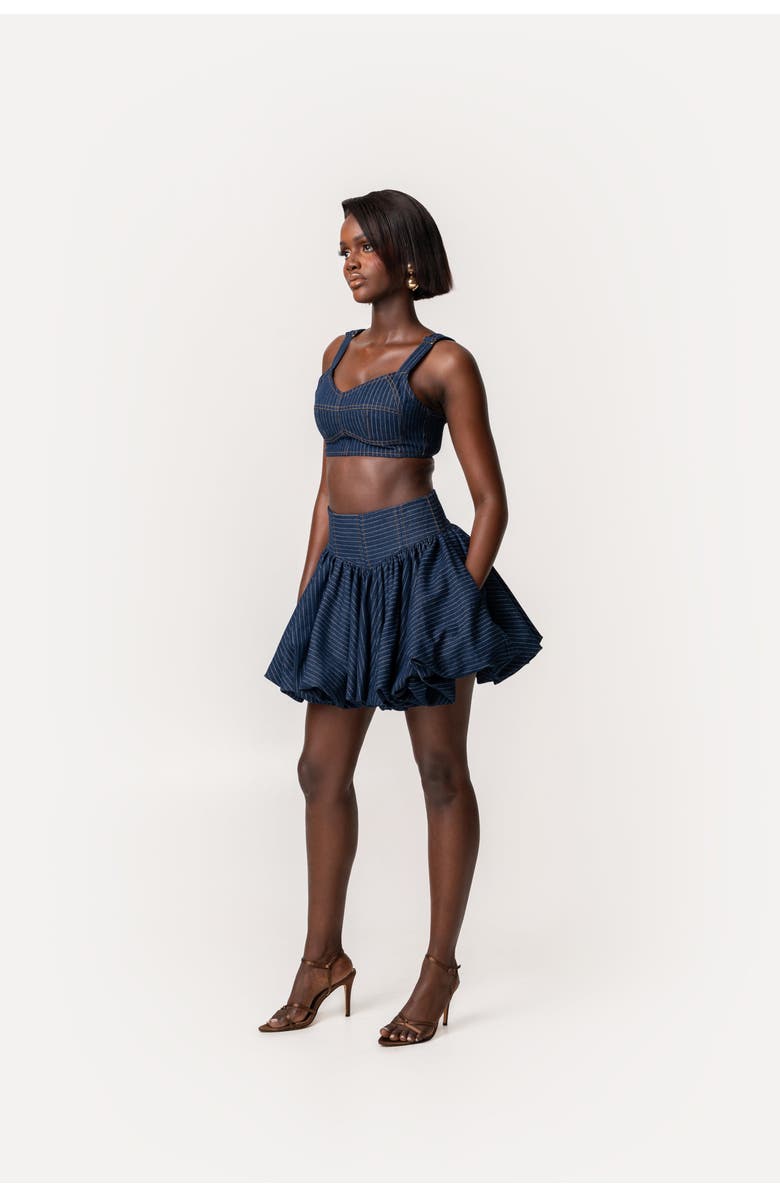 OFUURE Rumi Bubble Mini Skirt, Main, color, Denim