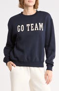90 DEGREE BY REFLEX Varsity Vault Fleece Graphic Sweatshirt