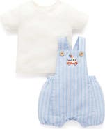 Purebaby Short Leg Overall Set