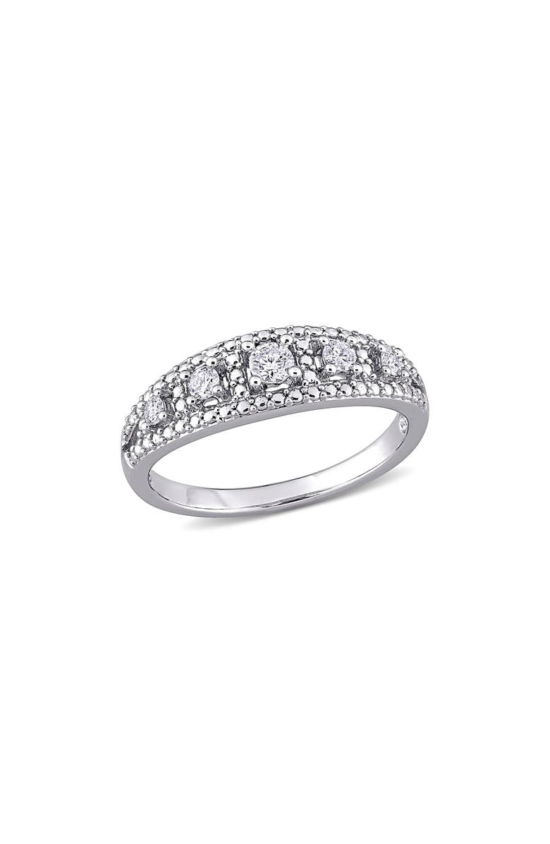 DELMAR Diamond Semi Eternity Ring - 0.24ct., Main, color, White Gold