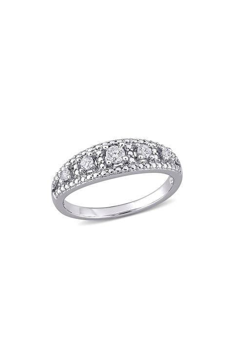 Diamond Semi Eternity Ring - 0.24ct.