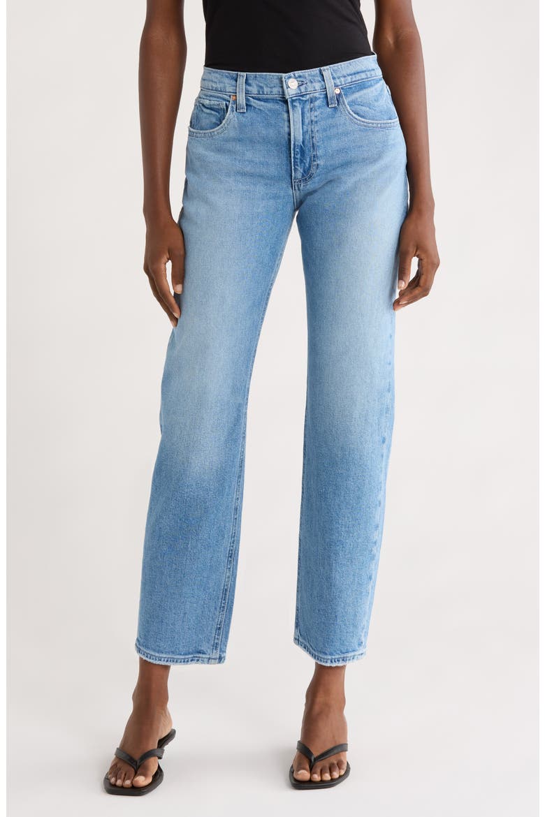 Morgan Mid Rise Ankle Straight Leg Jeans, Main, color, FERRERA