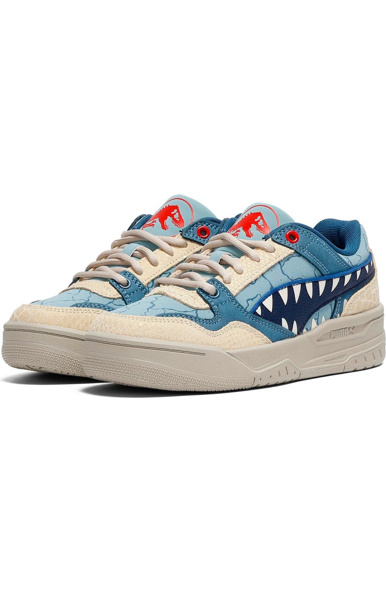 PUMA Kids' Jurassic World Rebound Retro Sneaker, Main, color, Seafoam/ Puma Navy/ Vanilla