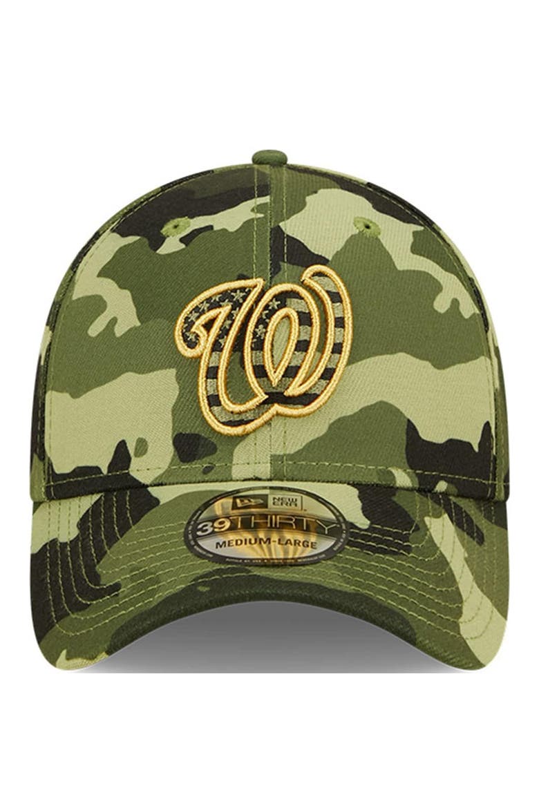 Men's New Era Camo Washington Nationals 2022 Armed Forces Day 39THIRTY Flex Hat, Alternate, color, Camo