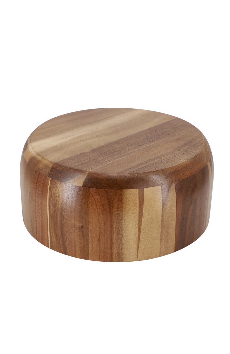 Megachef 10.5 Inch Large Acacia Wood Salad Bowl, Alternate, color, Acacia