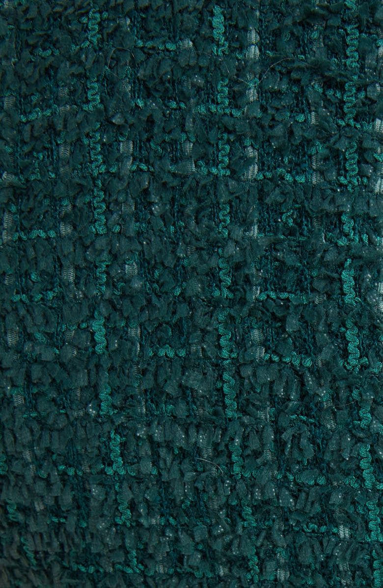 Balmain V-Neck Sleeveless Tweed Dress, Alternate, color, 