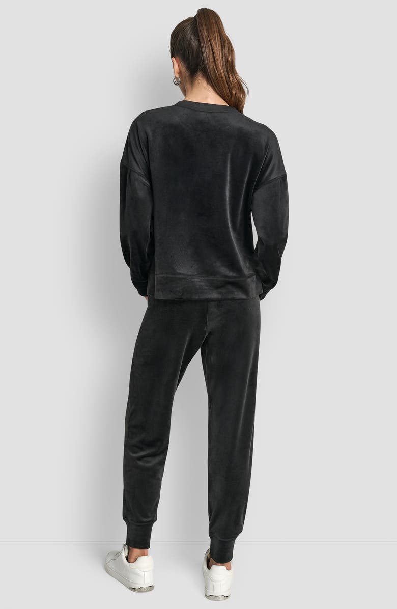 DKNY Mid Rise Slim Fit Joggers, Alternate, color, Black