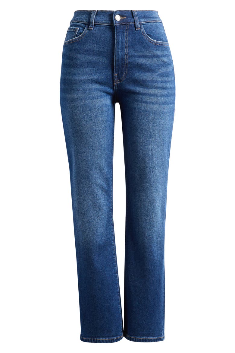 ASE High Waist Straight Leg Jeans, Alternate, color, ROLLING RIVER
