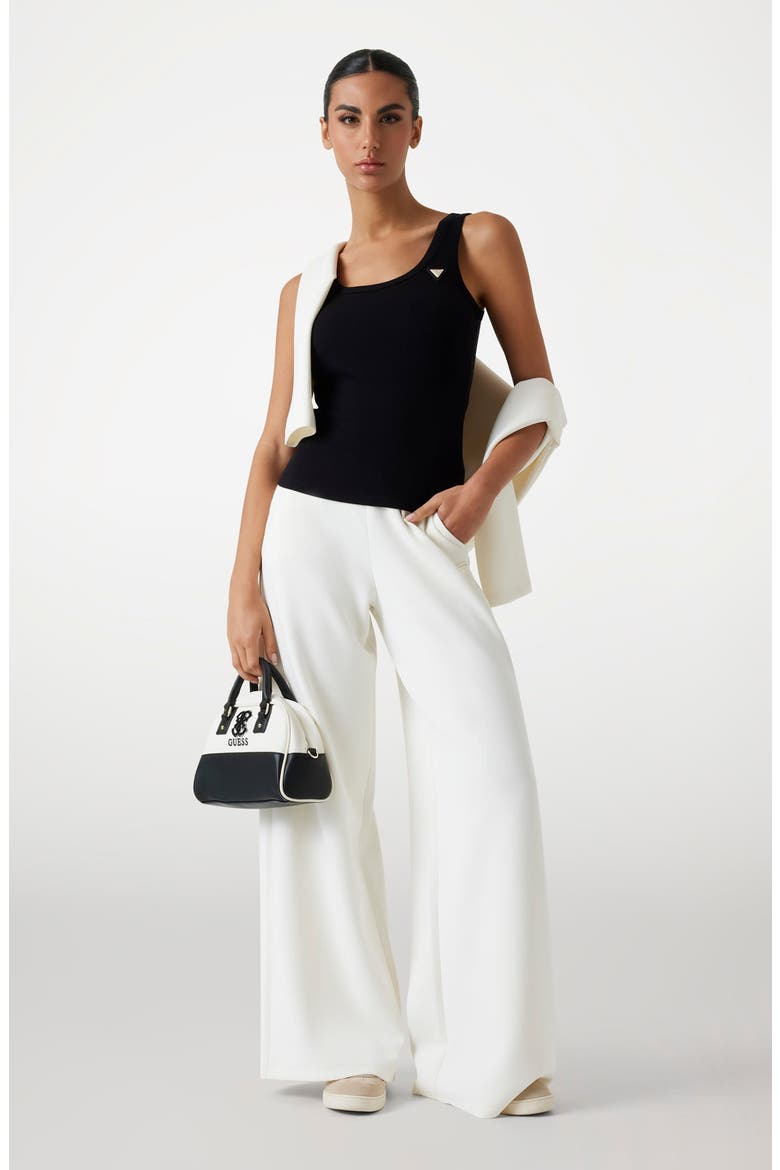 Olympe Wide Leg Pants, Alternate, color, LIGHT WHITE