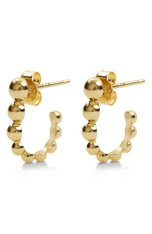 Argento Vivo Sterling Silver Ball Hoop Earrings in Gold 