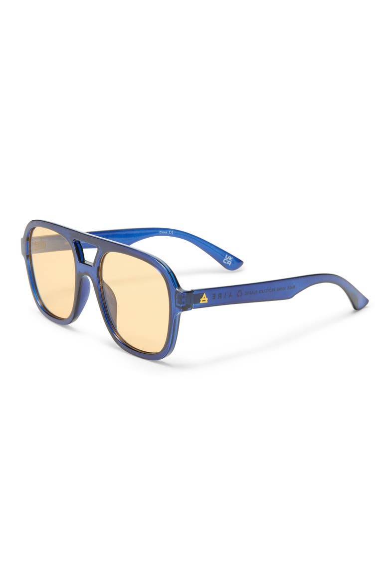 Whirlpool 53mm Aviator Sunglasses, Alternate, color, NAVY/GOLDEN TINT