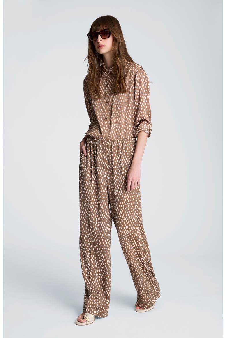 High Waist Wide Leg Pants, Alternate, color, MESQUITE/ OYSTER