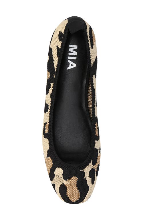 Shop Mia Raisa Stretch Knit Flat In New Leopard