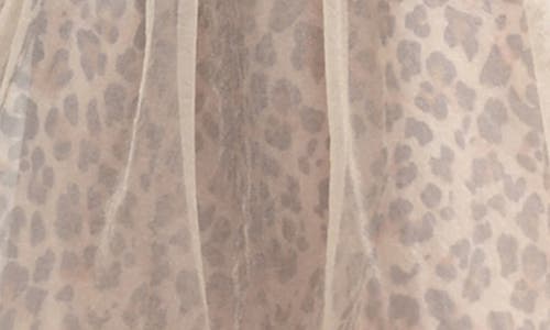 Lush Leopard Print Tie Strap Babydoll Minidress In Leopard