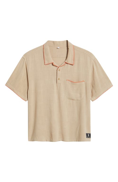 Standard Issue California Blanket Stitch Oversize Polo