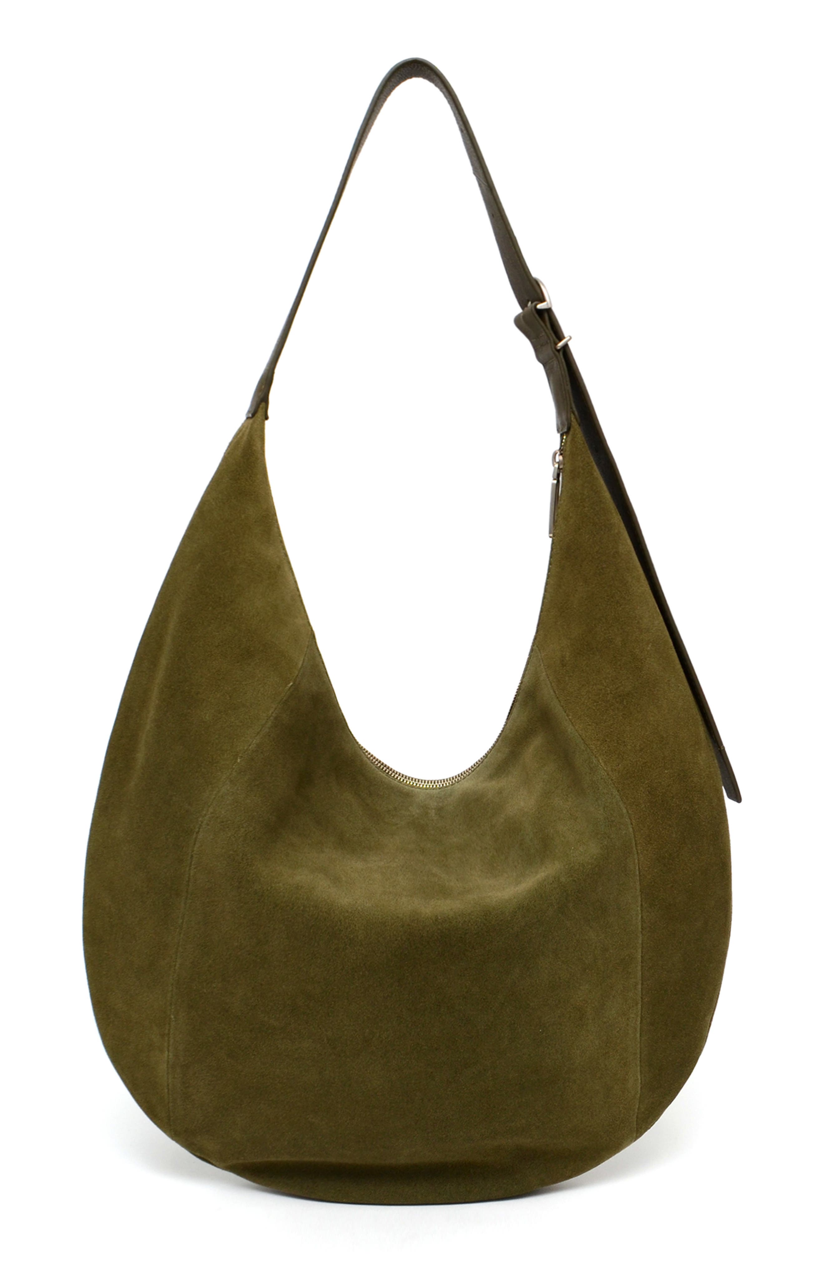New Amsterdam Leatherworks Wyatt Oversized Suede Hobo Bag, Alternate, color, 