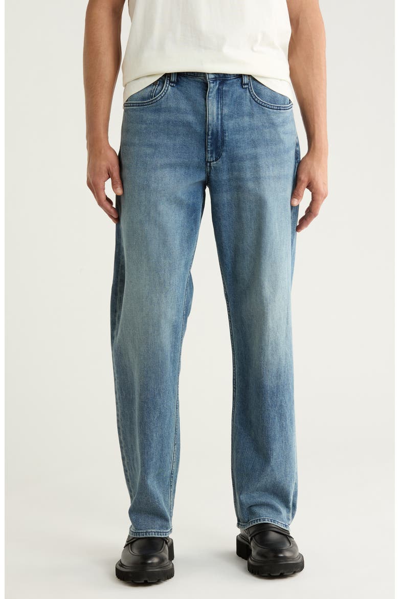 Fit 4 Authentic Stretch Straight Leg Jeans, Main, color, DAMIAN