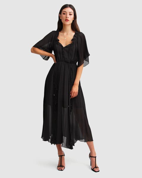 Amour Amour Ruffled Midi Dress