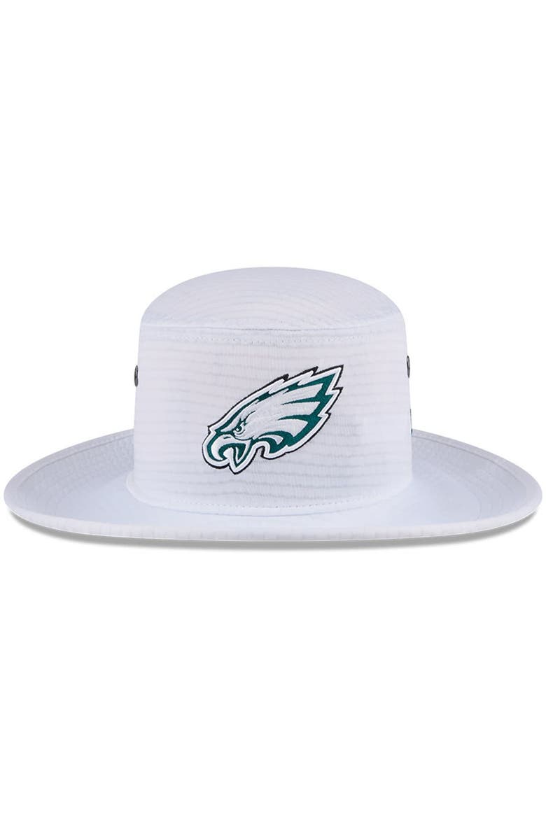 New Era Men's New Era White Philadelphia Eagles 2024 NFL Training Camp Panama Bucket Hat, Alternate, color, White
