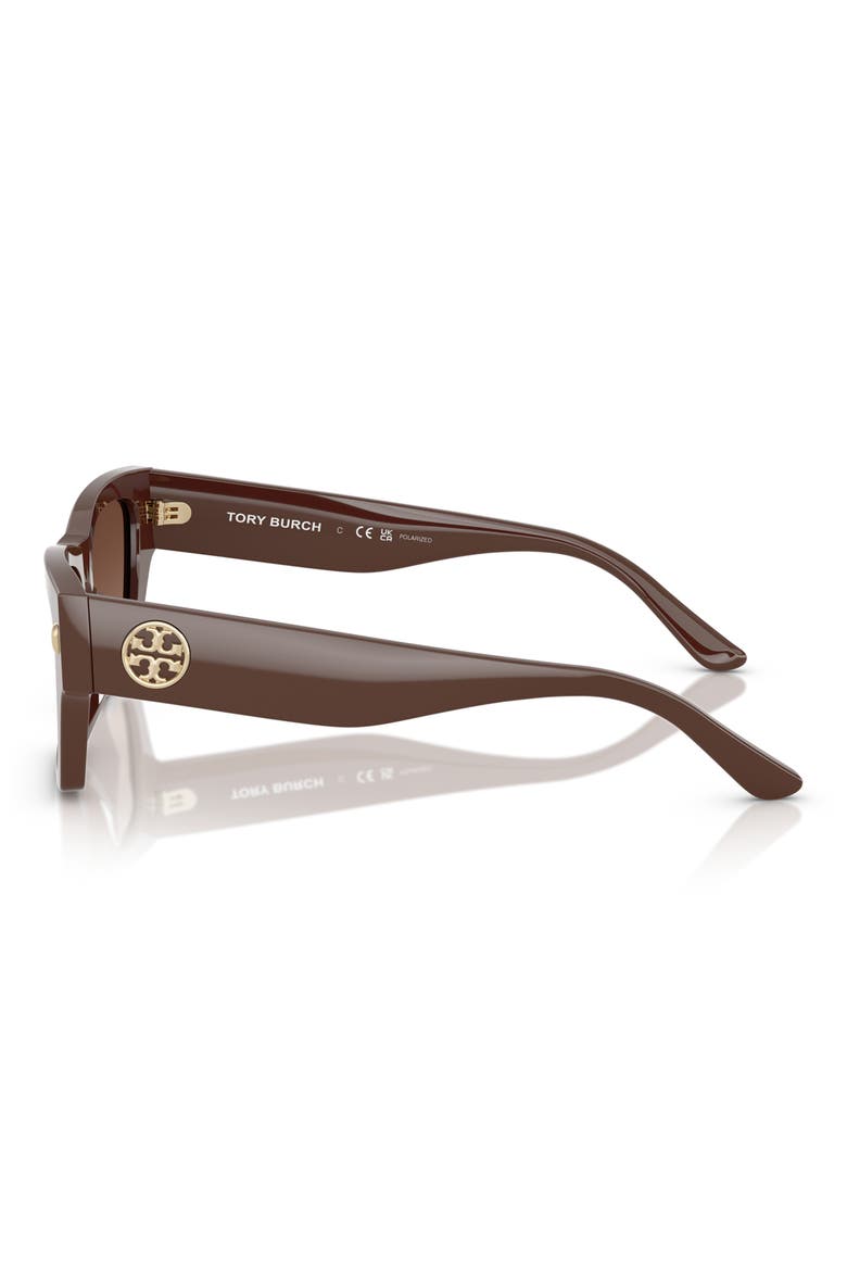 52mm Rectangular Sunglasses, Alternate, color, BROWN GRADIENT