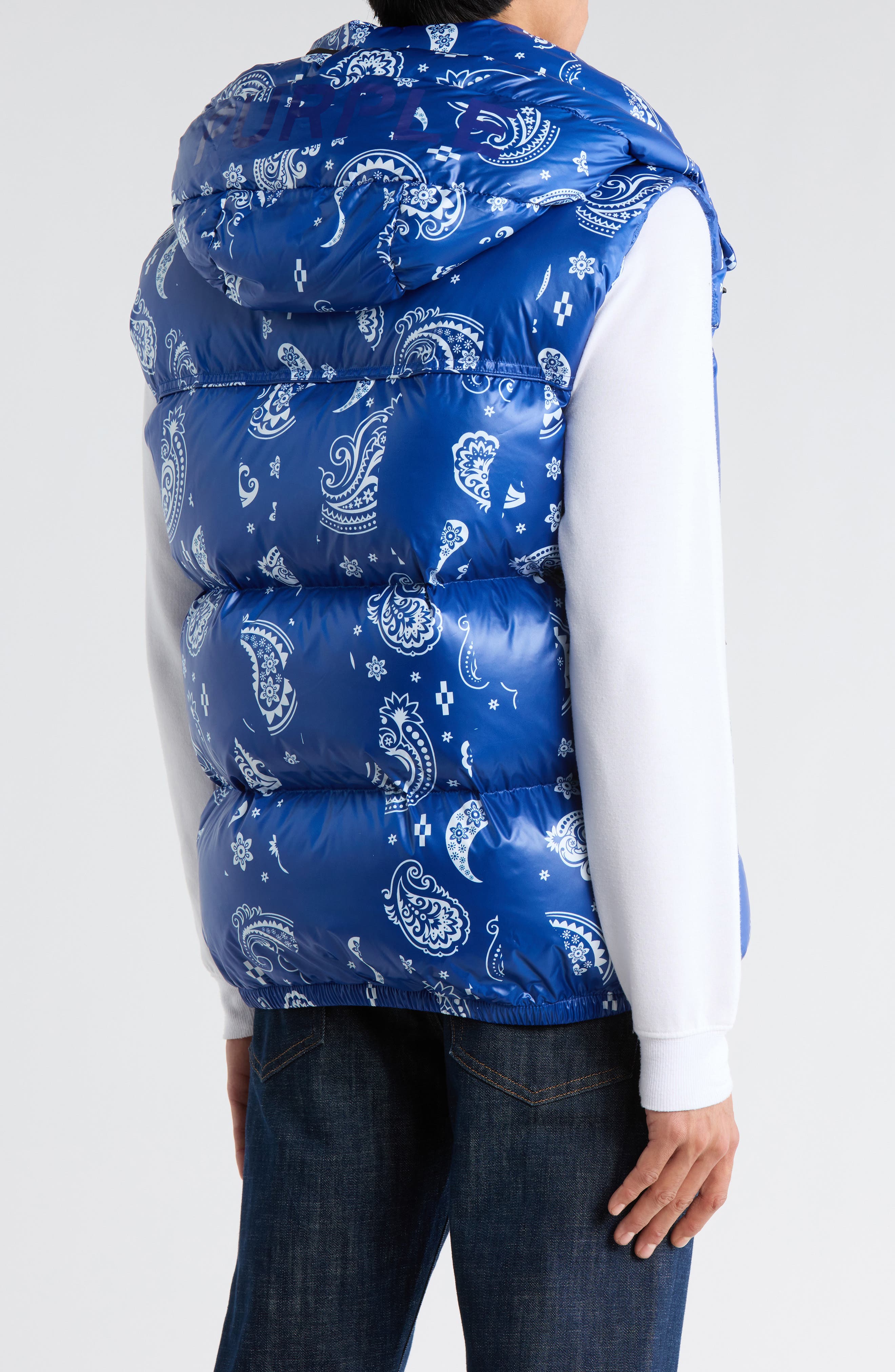 PURPLE BRAND Hooded Down Puffer Vest (Men) | Nordstromrack