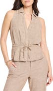 NIC+ZOE Cotton & Linen Drawstring Vest