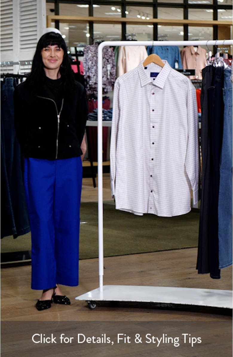 Trim Fit Dobby Check Dress Shirt, sales video thumbnail