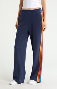 Aviator Nation 5-Stripe Wide Leg Sweatpants