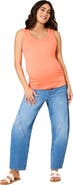 MOTHERHOOD MATERNITY Under the Belly Barrel Leg Maternity Jeans