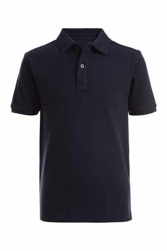 Nautica Short Sleeve Double Pique Polo Uniform Shirt