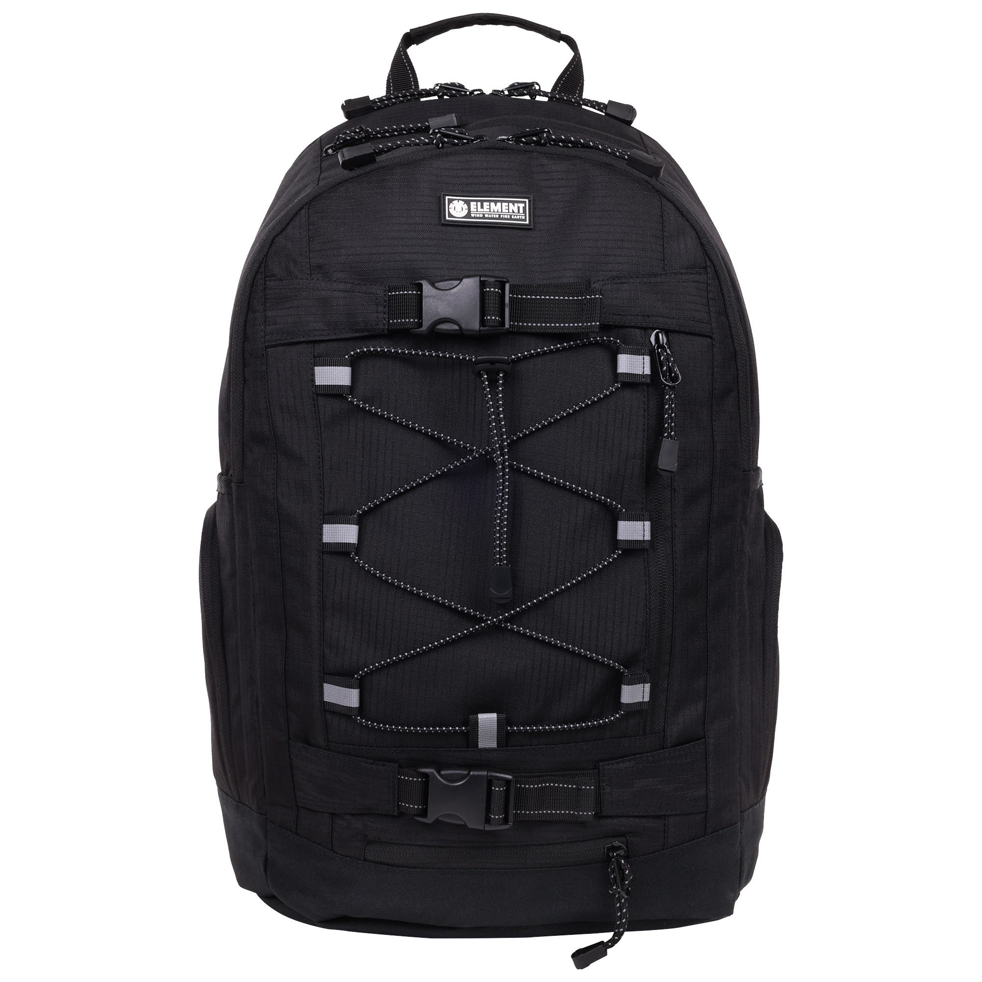Element Ripstop Backpack- Durable Outdoor and School Bag with Skate Straps and Multiple Compartments, Main, color, Black