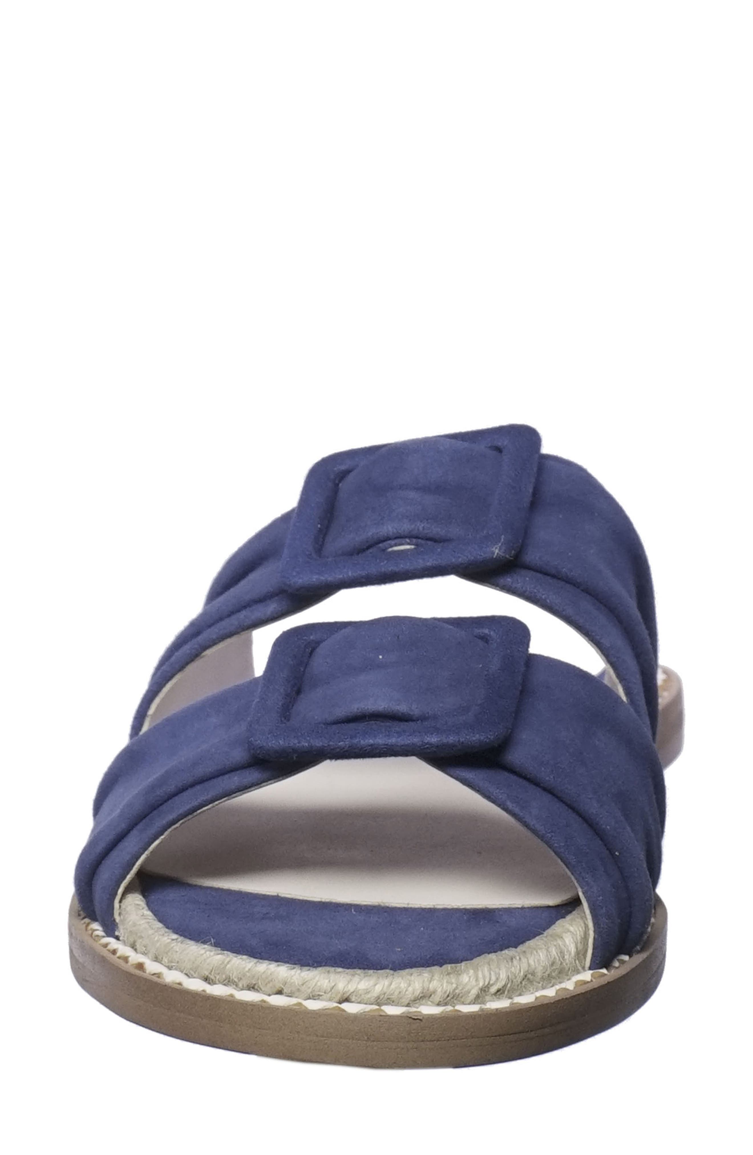 Tahari Calandra Slide Sandal, Alternate, color, VIVID BLUE SUEDE