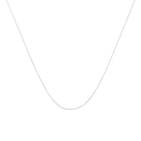 10K Gold 1/2 mm Slender & Dainty Fine Rope Chain Necklace