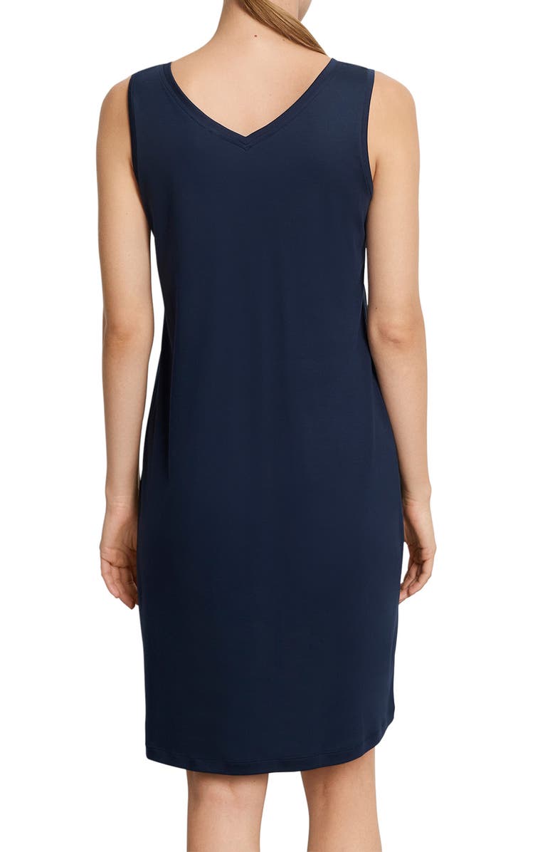 Hanro Pure Essence Cotton Tank Nightgown, Alternate, color, Deep Navy