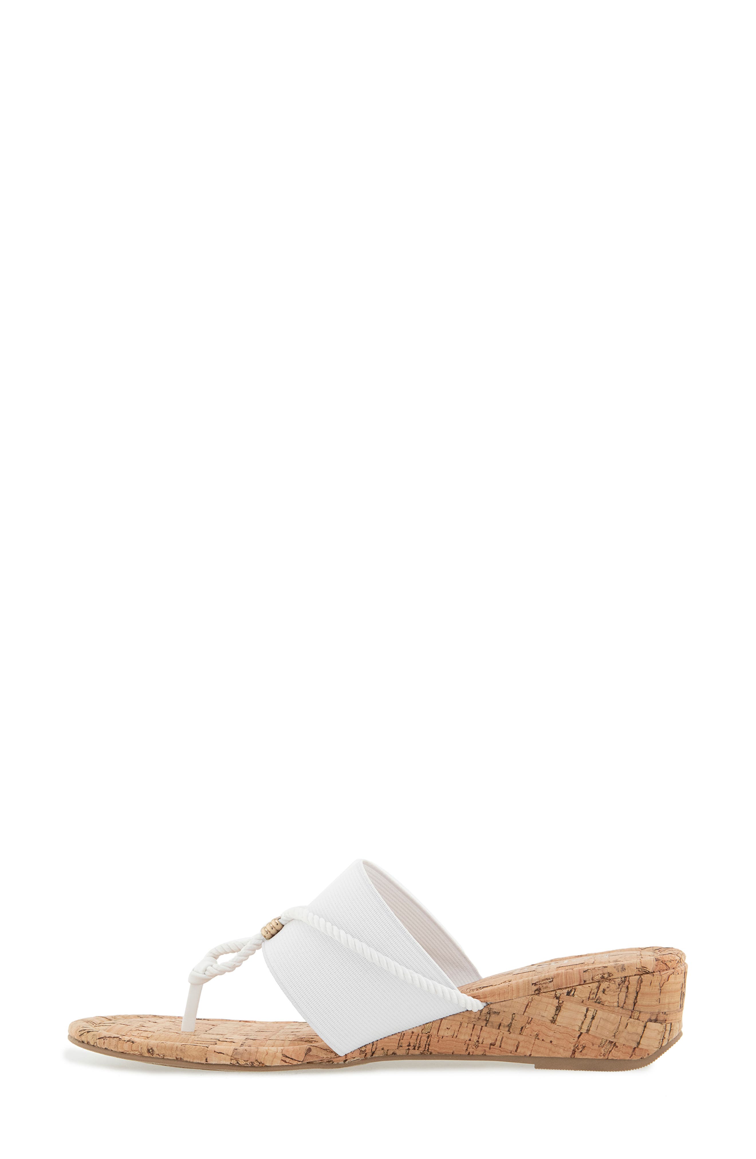 Kensie Deborah Wedge Sandal, Alternate, color, White