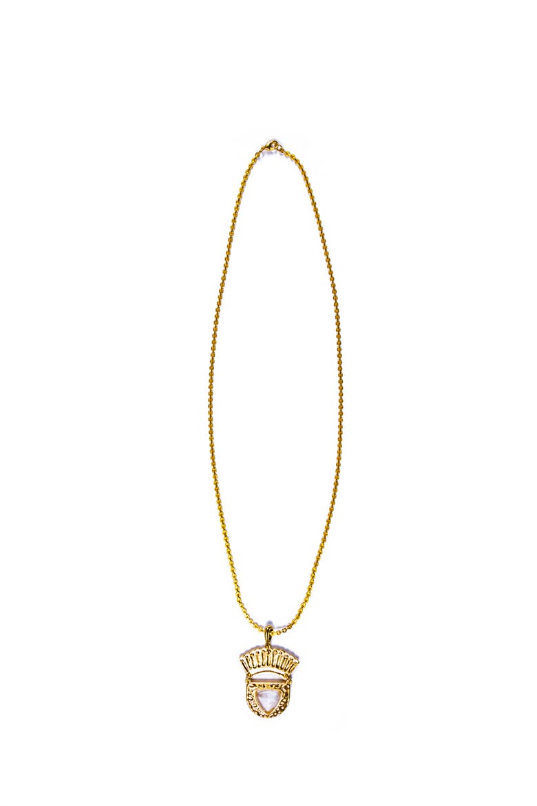 Clear Quartz Venilia Necklace, Alternate, color, Gold/Clear