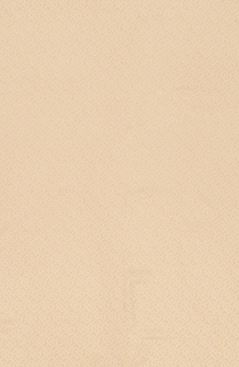 Burberry Monogram Jacquard Silk & Wool Scarf, Alternate, color, 