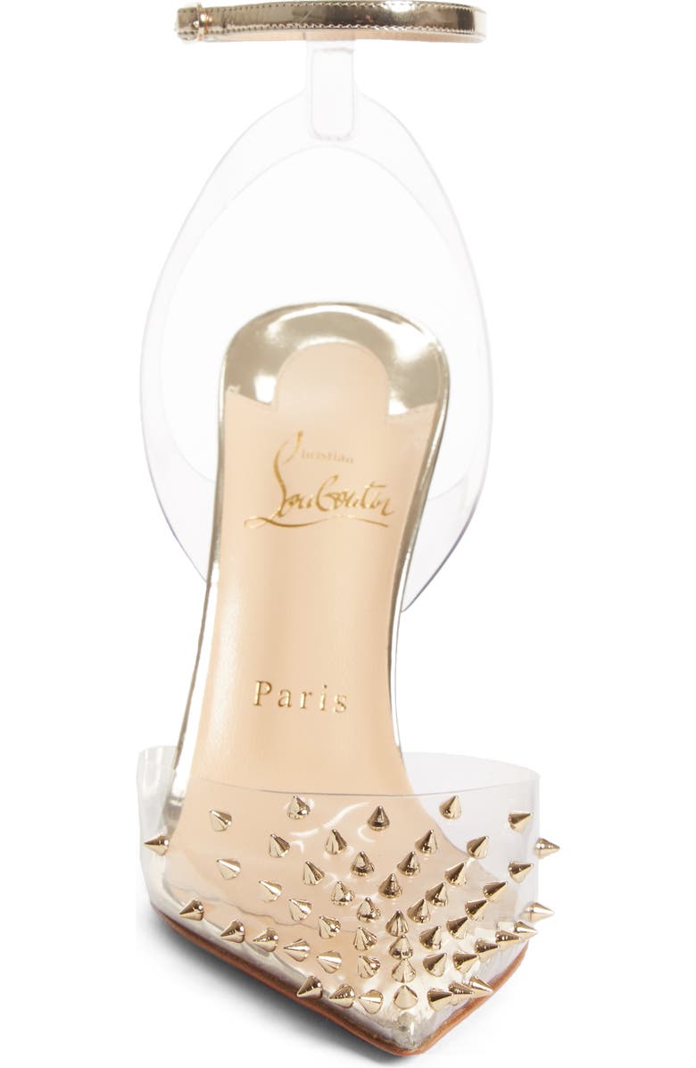 Christian Louboutin Spikoo Clear Ankle Strap Pump, Alternate, color,