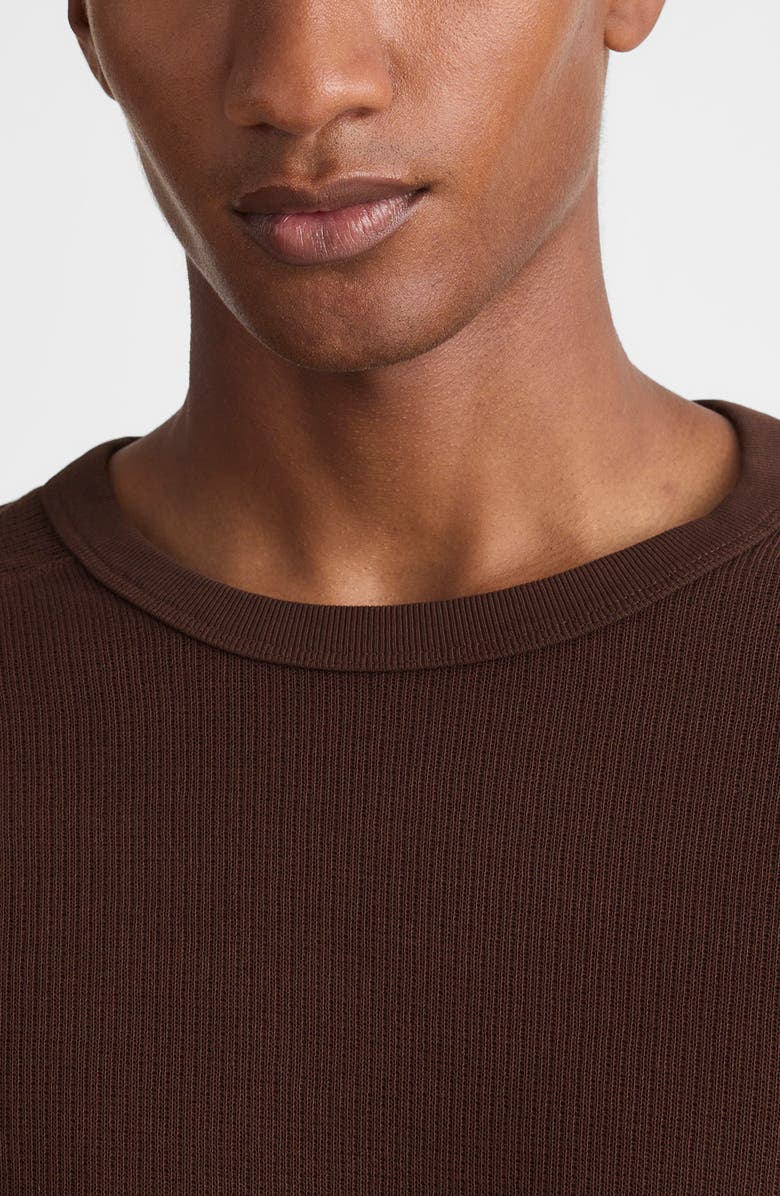 Madewell Textured Long Sleeve T-Shirt, Alternate, color, Coffee Bean