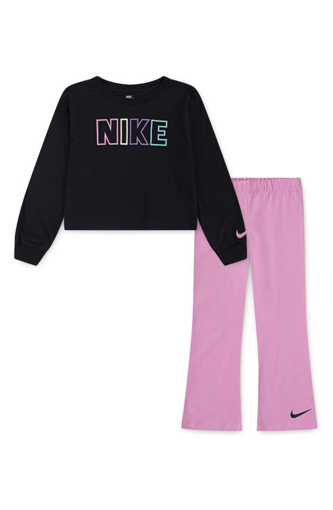 Kids' Femme Pop Pullover Sweater & Flare Pants Set (Little Kid)