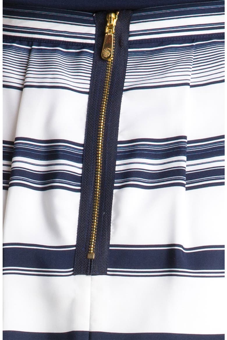 'Caribbean Stripe' Skirt, Alternate, color, BLUE NIGHT