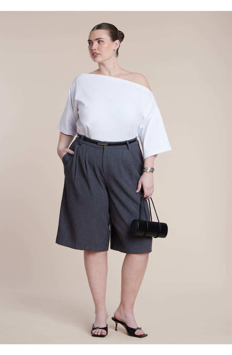 ELOQUII Slouchy Tee, Alternate, color, White