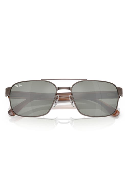 Ray Ban Rb3751 Sunglasses Havana Brown Frame Green Lenses 61-17 In Copper